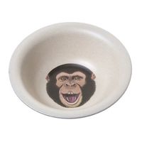 Set van 4x stuks bamboe ontbijtkommetjes chimpansee voor kinderen 15 cm