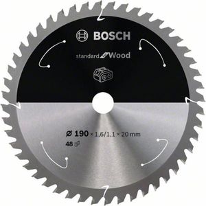 Bosch Accessories Bosch Power Tools 2608837705 Hardmetaal-cirkelzaagblad 190 x 20 mm Aantal tanden: 48 1 stuk(s)