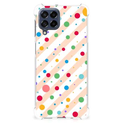Samsung Galaxy M53 Doorzichtige Silicone Hoesje Dots Samsung Galaxy M53 Doorzichtige Silicone Hoesje Dots