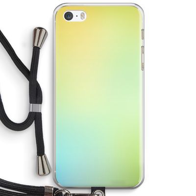 Minty mist pastel: iPhone 5 / 5S / SE Transparant Hoesje met koord