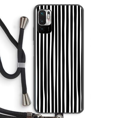 Stripes: Xiaomi Redmi Note 10 5G Transparant Hoesje met koord