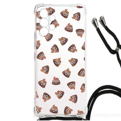 Doorzichtige Silicone Hoesje voor Samsung Galaxy A13 4G Poep Emojis