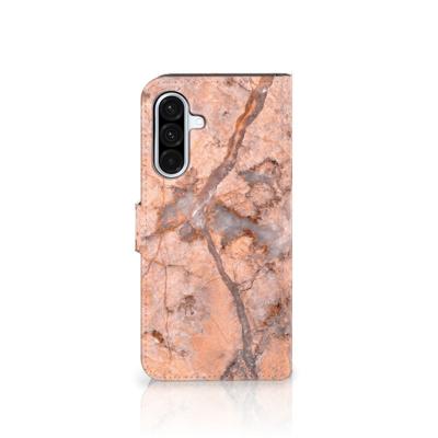 Samsung Galaxy A36 | Bookcase | Marmer Oranje Samsung Galaxy A36 | Bookcase | Marmer Oranje