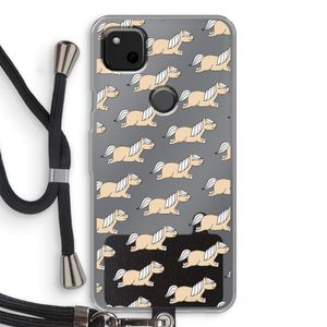Ponys: Pixel 4a Transparant Hoesje met koord