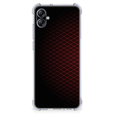 Samsung Galaxy A04e Doorzichtige Silicone Hoesje Geruit Rood Samsung Galaxy A04e Doorzichtige Silicone Hoesje Geruit Rood
