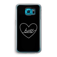 Best heart black: Samsung Galaxy S6 Transparant Hoesje