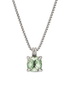 David Yurman collier Châtelaine en argent sterling serti de quartz prase et de diamants - Vert