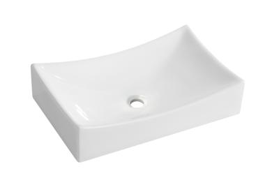 Xellanz Slide waskom rechthoekig 55 x 35 x 12 cm keramiek glans wit