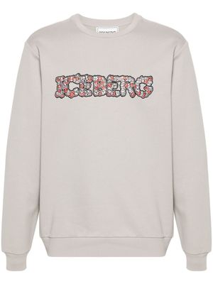 Iceberg sweat à fleurs brodées - Tons neutres
