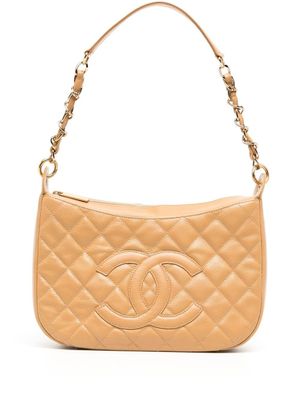 CHANEL Pre-Owned sac porté épaule à matelassage à losanges (2005) - Marron