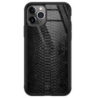 iPhone 11 Pro Max glazen hardcase - Black snake