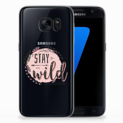 Samsung Galaxy S7 Telefoonhoesje met Naam Boho Stay Wild Samsung Galaxy S7 Telefoonhoesje met Naam Boho Stay Wild