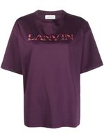Lanvin t-shirt en coton à logo appliqué - Violet