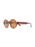 Giorgio Armani lunettes de soleil à monture ronde - Marron - thumbnail