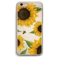 Sunflower and bees: iPhone 6 Plus / 6S Plus Transparant Hoesje