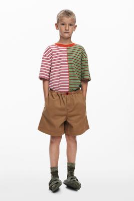 Korte broek met stiksels - BROWN - 11/12 Korte broek met stiksels - BROWN - 11/12