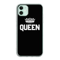 Queen zwart: iPhone 11 Transparant Hoesje