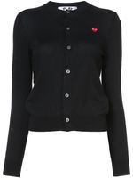 Comme Des Garçons Play cardigan à détail de cœur brodé - Noir