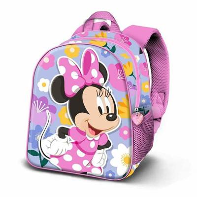 3D-schoolrugzak met Wielen Minnie Mouse Spring Roze