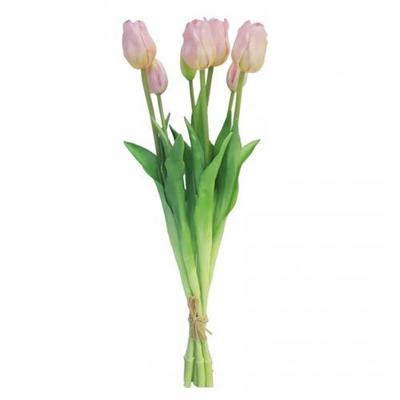 Kunst Bosje Tulpen Tulp Duchesse 47 cm - Roze - Buitengewoon de boet