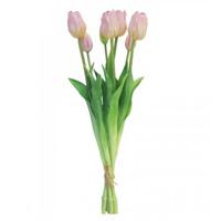 Kunst Bosje Tulpen Tulp Duchesse 47 cm - Roze - Buitengewoon de boet
