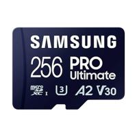 Samsung PRO Ultimate microSD-kaart 256 GB Class 3 UHS-I , v30 Video Speed Class, A2 Application Performance Class Incl. USB-kaartlezer - thumbnail