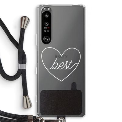 Best heart pastel: Sony Xperia 1 III Transparant Hoesje met koord