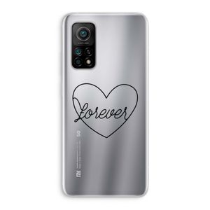 Forever heart black: Xiaomi Mi 10T 5G Transparant Hoesje
