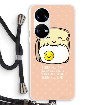 Sleep All Day: Huawei P50 Transparant Hoesje met koord