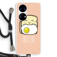 Sleep All Day: Huawei P50 Transparant Hoesje met koord