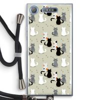 Katten: Sony Xperia XZ1 Transparant Hoesje met koord