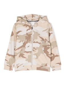 Givenchy Kids hoodie zippé à imprimé camouflage - Tons neutres