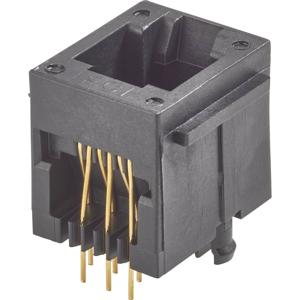 FCI Modular jacks RJ12-inbouwbus 90512-001LF Bus, inbouw verticaal Aantal polen: 6P6C Zwart 1 stuk(s)