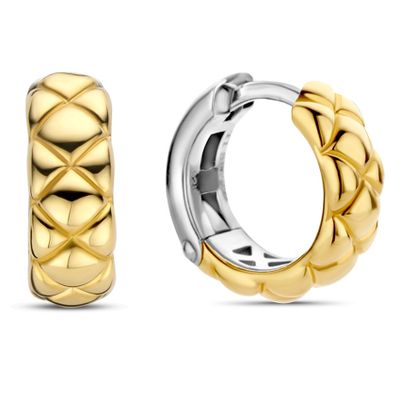 TI SENTO-Milano 7911SY Oorringen zilver goudkleurig 5 x 14 mm