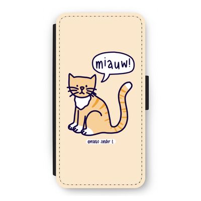 Miauw: iPhone 12 Flip Hoesje