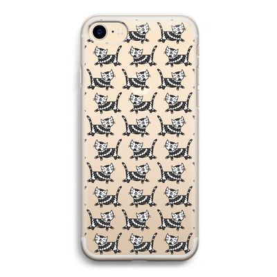 Zwarte poes: iPhone 7 Transparant Hoesje
