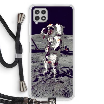 Spaceman: Samsung Galaxy A22 4G Transparant Hoesje met koord