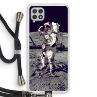 Spaceman: Samsung Galaxy A22 4G Transparant Hoesje met koord