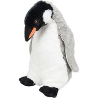 Trixie Be eco pinguin erin pluche gerecycled zwart / wit / grijs