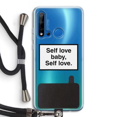 Self love: Huawei P20 Lite (2019) Transparant Hoesje met koord