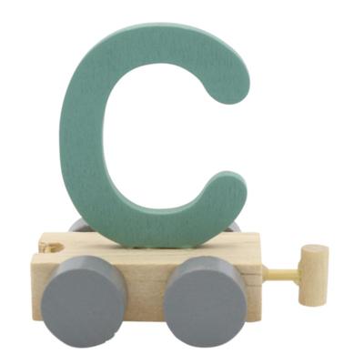 JeP kids houten treinletter C-groen JeP kids houten treinletter C-groen
