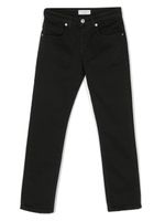 Paolo Pecora Kids pantalon slim à fermeture zippée - Noir