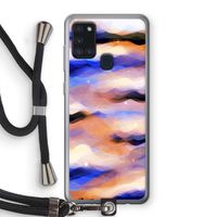 Donkere Wolken: Samsung Galaxy A21s Transparant Hoesje met koord
