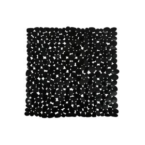 MSV Douche/bad anti-slip mat - badkamer - pvc - zwart - 53 x 53 cm - Badmatjes