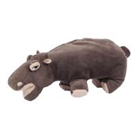 Pia Toys Knuffeldier Nijlpaard - zachte pluche stof - premium kwaliteit knuffels - grijs - 29 cm   - - thumbnail
