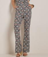 flared fit jersey broek met print