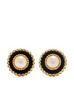 CHANEL Pre-Owned boucles d'oreilles à perle artificielle (1986)