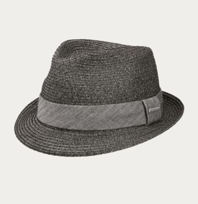 Stetson Trilby Toyo Straw Hat Anthracite-61/XL