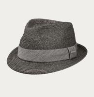 Stetson Trilby Toyo Straw Hat Anthracite-61/XL