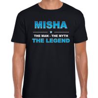 Naam Misha The man, The myth the legend shirt zwart cadeau shirt 2XL  -